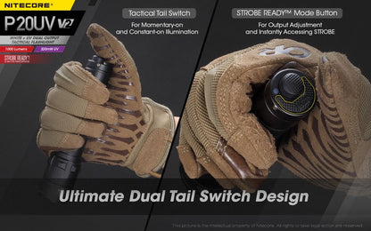 Lampe Torche Nitecore P20UV V2 – 1000 Lumens  NYCTALOPE  