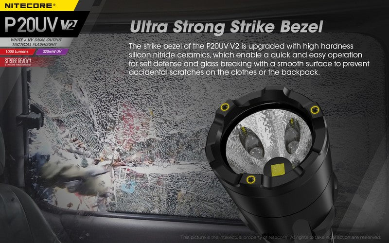 Lampe Torche Nitecore P20UV V2 – 1000 Lumens  NYCTALOPE  