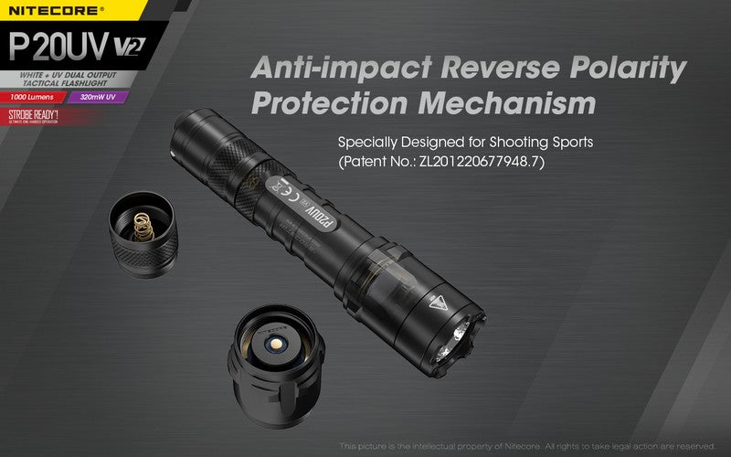 Lampe Torche Nitecore P20UV V2 – 1000 Lumens