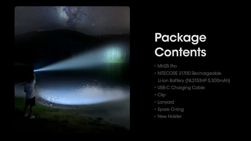 Lampe Torche Nitecore MH25 PRO - 3300 Lumens  NYCTALOPE  