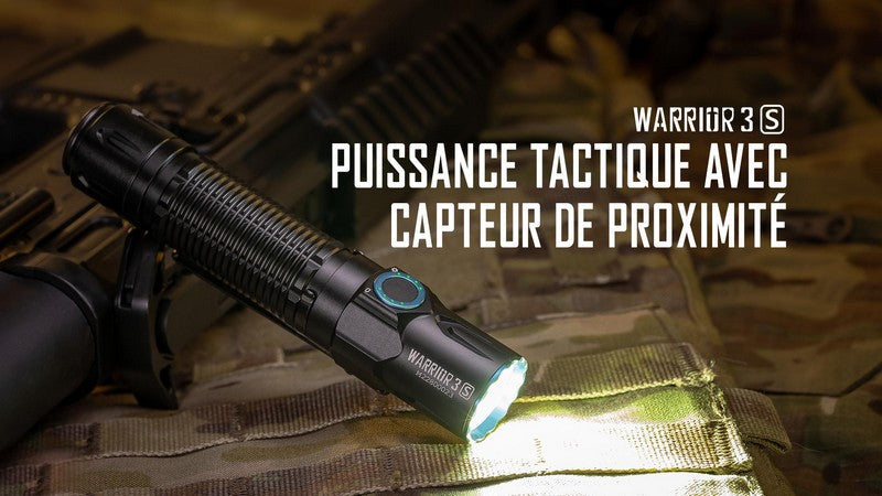 Lampe Torche Olight WARRIOR 3 S – Tricolore  – 2300 Lumens  NYCTALOPE  