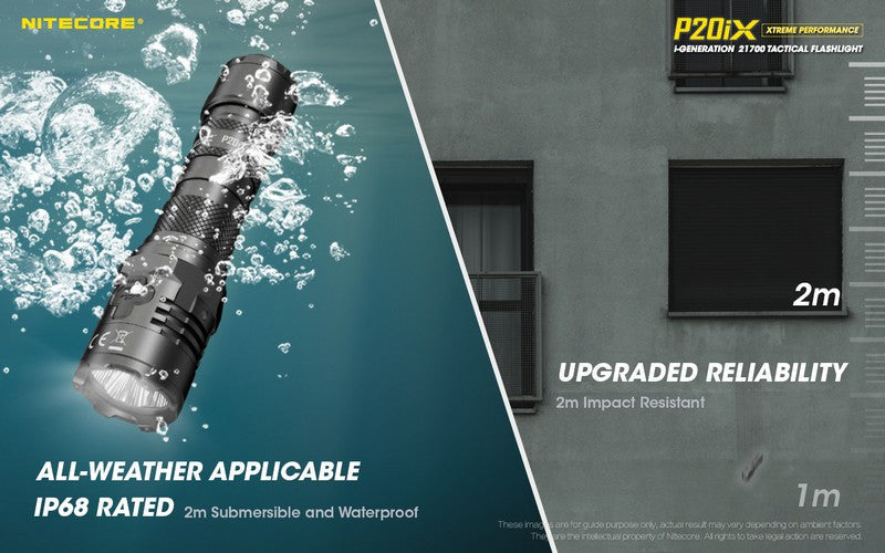Lampe Torche Nitecore P20ix - 4000 Lumens rechargeable USB-C  NYCTALOPE  