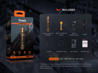 Lampe Torche Tactique Fenix TK20R UE Camouflage – 2800 Lumens - Rechargeable  NYCTALOPE  