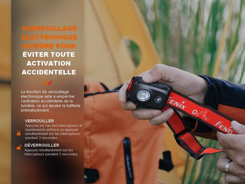 Lampe Frontale Fenix HL16 – 450 Lumens  NYCTALOPE  