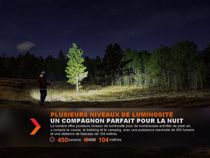 Lampe Frontale Fenix HL16 – 450 Lumens  NYCTALOPE  