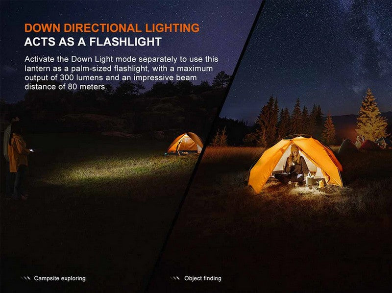 Lanterne Fenix CL22R - 500 Lumens - lampe multifonctions rechargeable USB-C  NYCTALOPE  