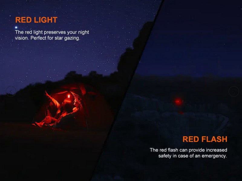 Lanterne Fenix CL22R - 500 Lumens - lampe multifonctions rechargeable USB-C  NYCTALOPE  