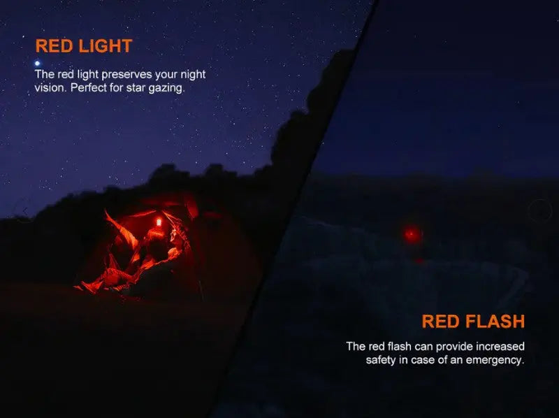 Lanterne Fenix CL22R - 500 Lumens - lampe multifonctions rechargeable USB-C  NYCTALOPE  
