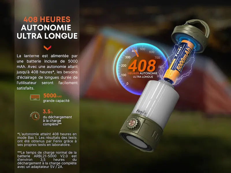 Lanterne Fenix CL26R PRO - 650 Lumens - Rechargeable - Green  NYCTALOPE  