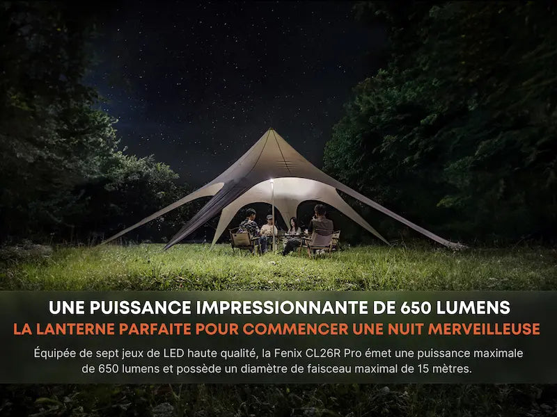 Lanterne Fenix CL26R PRO - 650 Lumens - Rechargeable - Green  NYCTALOPE  