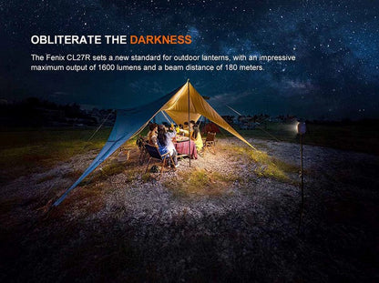 Lanterne Fenix CL27R - 1600 Lumens - lampe multifonctions rechargeable USB-C  NYCTALOPE  