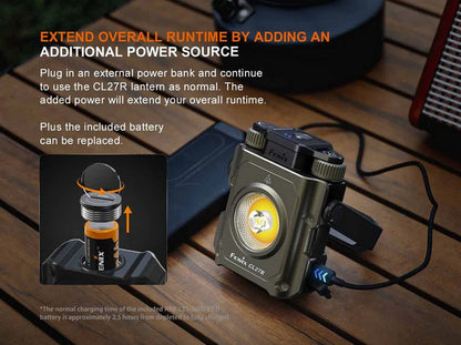 Lanterne Fenix CL27R - 1600 Lumens - lampe multifonctions rechargeable USB-C  NYCTALOPE  