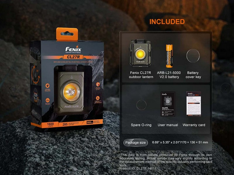 Lanterne Fenix CL27R - 1600 Lumens - lampe multifonctions rechargeable USB-C  NYCTALOPE  