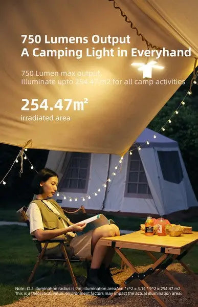 Lanterne Klarus CL2 PRO BLANCHE - 750 Lumens - Rechargeable et Powerbank  NYCTALOPE  