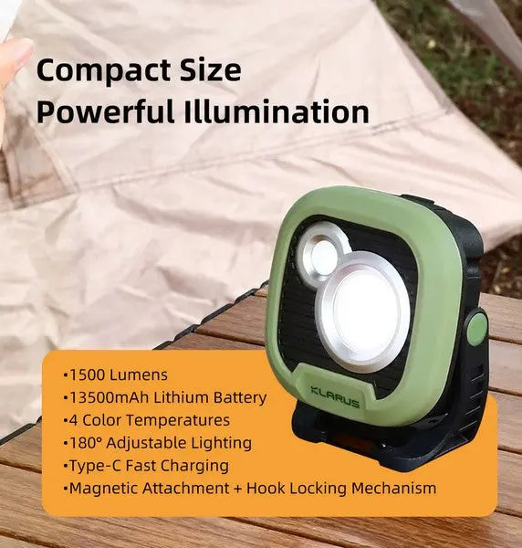 Lanterne Klarus WL3 1500 Lumens – Rechargeable et Powerbank  NYCTALOPE  