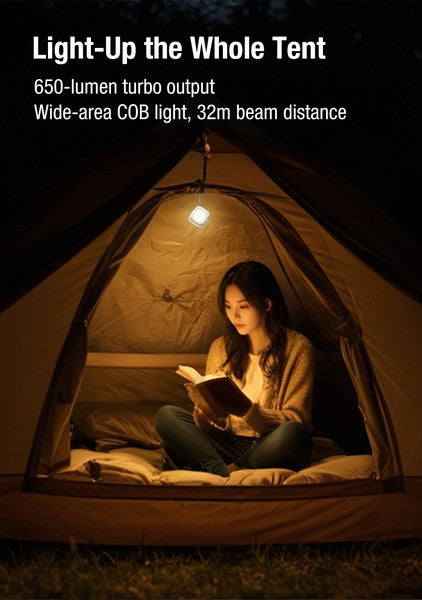 Lanterne de camping Klarus CL5 - 650 Lumens - Compacte légère, Rechargeable  NYCTALOPE  