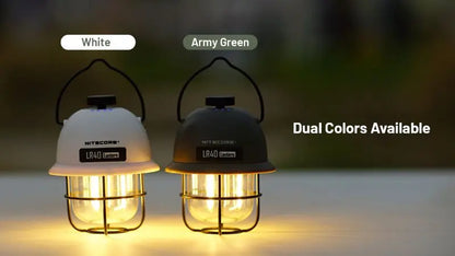 Lanterne rétro multifonction Nitecore LR40 Blanche – 100 Lumens – Rechargeable USB-C  NYCTALOPE  