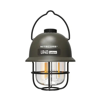 Lanterne rétro multifonction Nitecore LR40 Kaki – 100 Lumens – Rechargeable USB-C  NYCTALOPE  