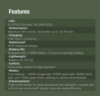 Lanterne de camping compacte - Klarus CL3 Blanche – 280 Lumens – Rechargeable  NYCTALOPE  