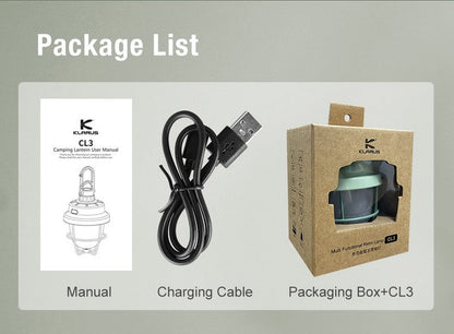 Lanterne de camping compacte - Klarus CL3 Blanche – 280 Lumens – Rechargeable  NYCTALOPE  