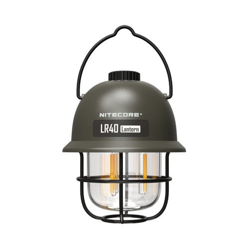 Lanterne rétro multifonction Nitecore LR40 Kaki – 100 Lumens – Rechargeable USB-C  NYCTALOPE  