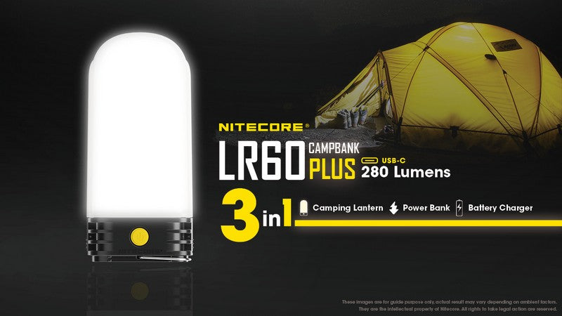 Lanterne Nitecore LR60 – 280 Lumens  NYCTALOPE  