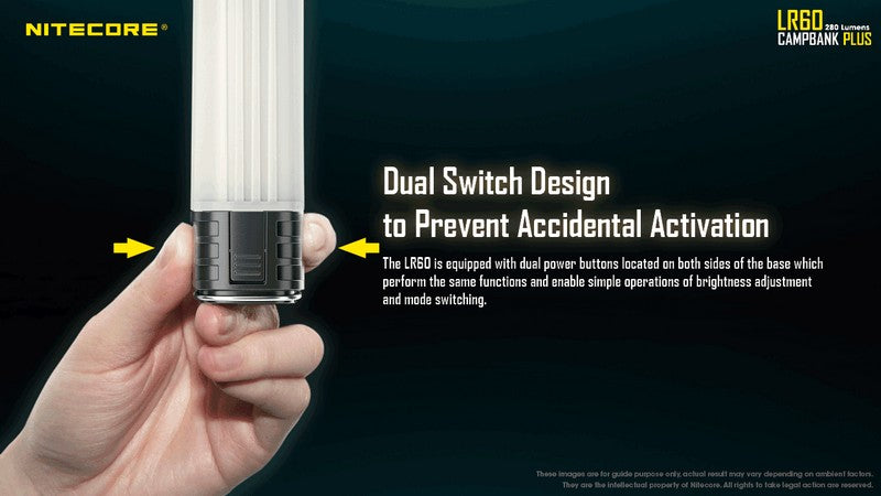 Lanterne Nitecore LR60 – 280 Lumens  NYCTALOPE  