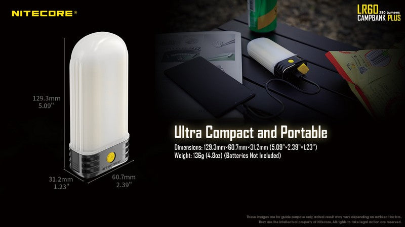 Lanterne Nitecore LR60 – 280 Lumens Nitecore