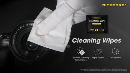 Lingette Nettoyante Nitecore NC-CK008 – Sans alcool et toutes surfaces – 60 pièces  NYCTALOPE  