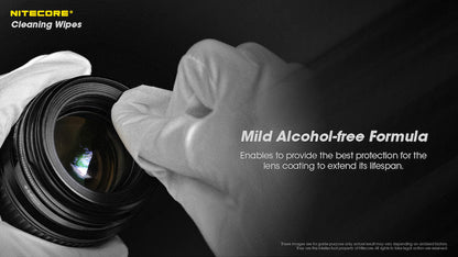 Lingette Nettoyante Nitecore NC-CK008 – Sans alcool et toutes surfaces – 60 pièces  NYCTALOPE  