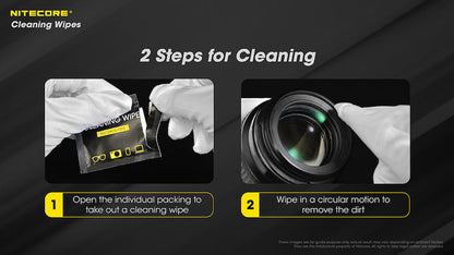 Lingette Nettoyante Nitecore NC-CK008 – Sans alcool et toutes surfaces – 60 pièces  NYCTALOPE  