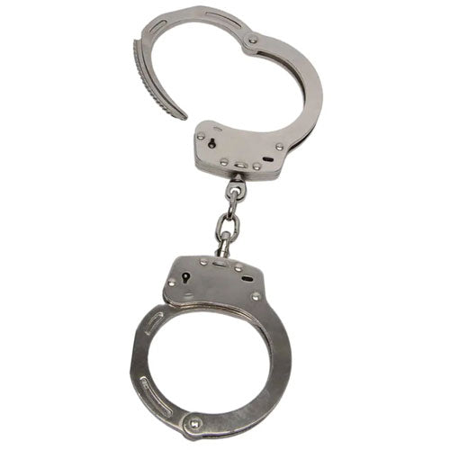 Menottes en Acier Nickelé Double Sécurité GK Pro REF: 513 - 19 Crans de Serrage - Double Fermeture - Liaison par Chaîne - NYCTALOPE