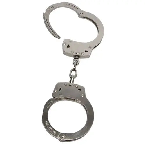 Menottes en Acier Nickelé Double Sécurité GK Pro REF: 513 - 19 Crans de Serrage - Double Fermeture - Liaison par Chaîne - NYCTALOPE