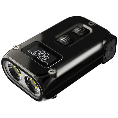 Lampe Torche Titane Nitecore Tini 2 SS - 500Lumens - Rechargeable écran Oled  NYCTALOPE  