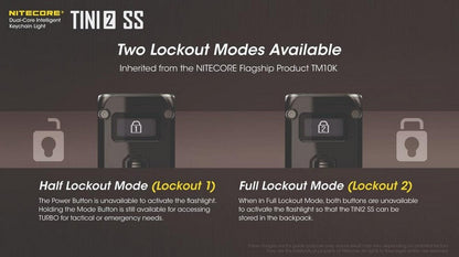 Lampe Torche Titane Nitecore Tini 2 SS - 500Lumens - Rechargeable écran Oled  NYCTALOPE  