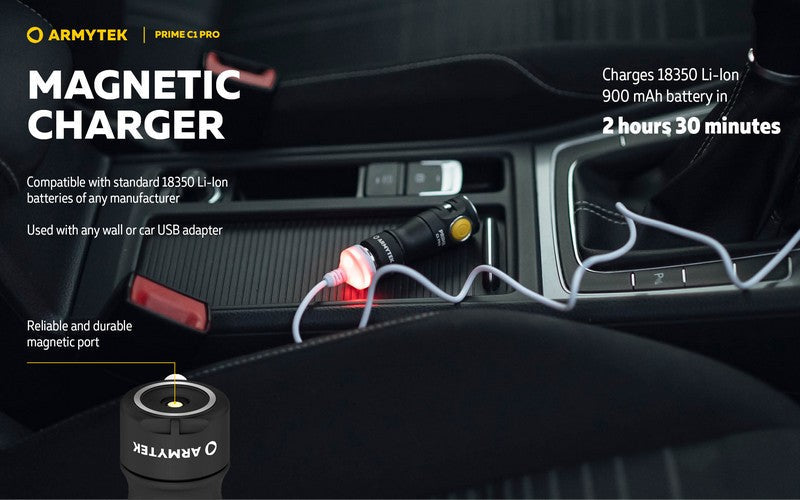 Lampe Torche Armytek Prime C1 PRO V4 Magnet USB – 1000/930 Lumens  NYCTALOPE  