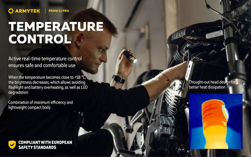 Lampe Torche Armytek Prime C1 PRO V4 Magnet USB – 1000/930 Lumens  NYCTALOPE  