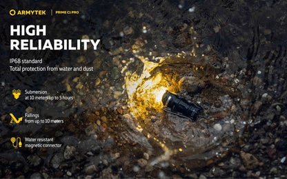 Lampe Torche Armytek Prime C1 PRO V4 Magnet USB – 1000/930 Lumens  NYCTALOPE  