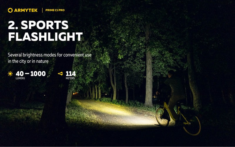 Lampe Torche Armytek Prime C1 PRO V4 Magnet USB – 1000/930 Lumens  NYCTALOPE  