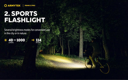 Lampe Torche Armytek Prime C1 PRO V4 Magnet USB – 1000/930 Lumens  NYCTALOPE  