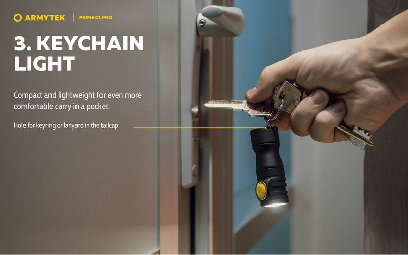 Lampe Torche Armytek Prime C1 PRO V4 Magnet USB – 1000/930 Lumens  NYCTALOPE  
