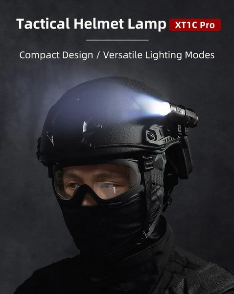 Lampe Torche Klarus XT1C PRO - 1000Lumens pour casque tactique  NYCTALOPE  