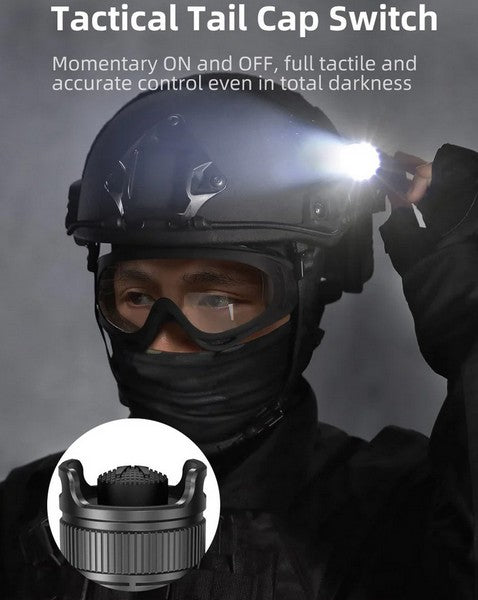Lampe Torche Klarus XT1C PRO - 1000Lumens pour casque tactique  NYCTALOPE  