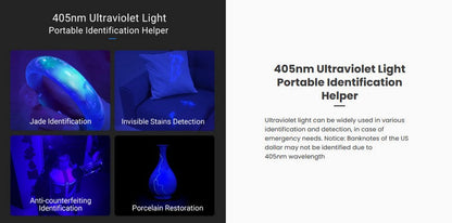 Lampe Nextorch K40 - 300 Lumens / UV / flash rouge et bleu, rechargeable, pour porte-clés  NYCTALOPE  