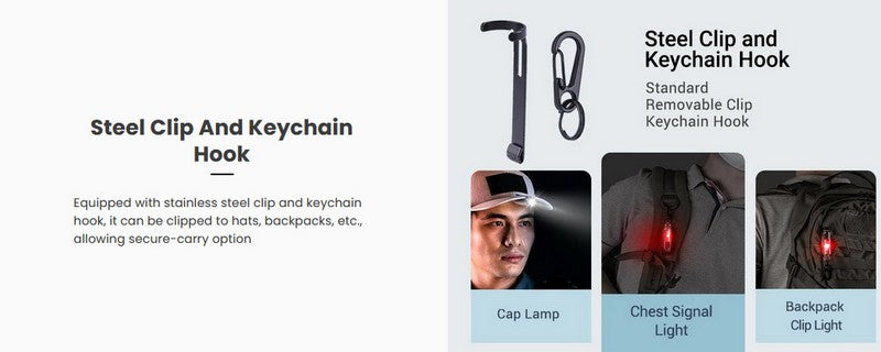 Lampe Nextorch K40 - 300 Lumens / UV / flash rouge et bleu, rechargeable, pour porte-clés  NYCTALOPE  