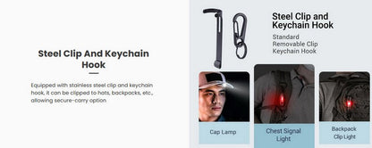 Lampe Nextorch K40 - 300 Lumens / UV / flash rouge et bleu, rechargeable, pour porte-clés  NYCTALOPE  