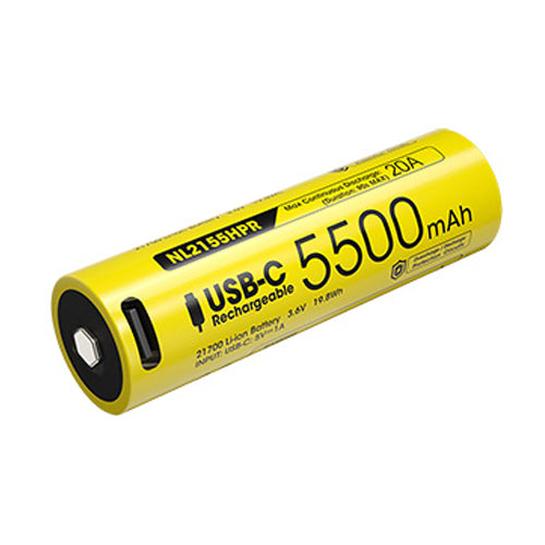 Batterie Nitecore NL2155HPR 5500mAh 3.6V li-ion protégée Haute Performance - port USB-C  NYCTALOPE  
