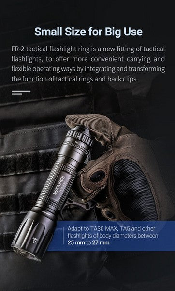 Nextorch FR-2 clip de ceinture avec anneau pour lampe torche tactique  NYCTALOPE  