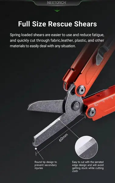 Nextorch Multi Tools Pioneer MT20 - Pince Outils Multifonctions - Rouge - NYCTALOPE