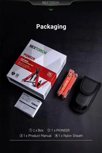 Nextorch Multi Tools Pioneer MT20 - Pince Outils Multifonctions - Rouge - NYCTALOPE